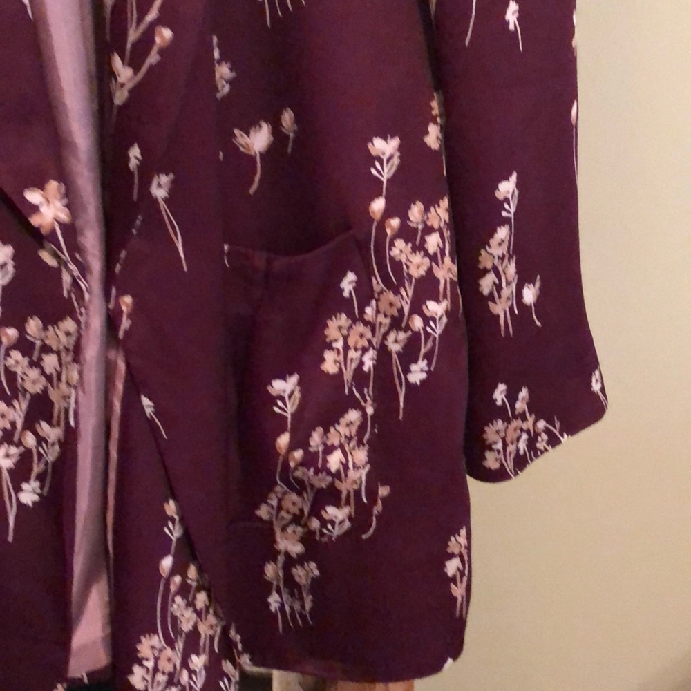 Anthropologie Ett:twa Tavie Floral Satin Blazer - Picture 8 of 8